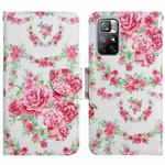 For Xiaomi Redmi Note 11 5G China Painted Pattern Flip Leather Phone Case(Rose Flower)