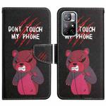 For Xiaomi Redmi Note 11 5G China Painted Pattern Flip Leather Phone Case(Red Bear)