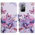 For Xiaomi Redmi Note 11 5G China Painted Pattern Flip Leather Phone Case(Bright Butterfly)