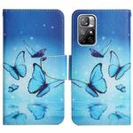 For Xiaomi Redmi Note 11 5G China Painted Pattern Flip Leather Phone Case(Flying Butterfly)