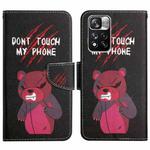 For Xiaomi Redmi Note 11 Pro 5G China Painted Pattern Flip Leather Phone Case(Red Bear)