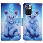 For Xiaomi Redmi Note 11 Pro 5G China Painted Pattern Flip Leather Phone Case(Little Leopard)