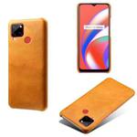 For OPPO Realme C12 Calf Texture PC + PU Phone Case(Orange)