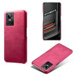 For OPPO Realme GT Neo3 Calf Texture PC + PU Phone Case(Rose Red)