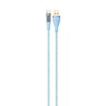 USAMS US-SJ572 Type-C / USB-C 66W Aluminum Alloy Transparent Charging Cata Cable, Length: 1.2m(Blue)