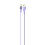 USAMS US-SJ572 Type-C / USB-C 66W Aluminum Alloy Transparent Charging Cata Cable, Length: 1.2m(Purple)