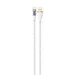 USAMS US-SJ572 Type-C / USB-C 66W Aluminum Alloy Transparent Charging Cata Cable, Length: 1.2m(White)