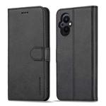 For OPPO A96 5G / Reno7 Z 5G LC.IMEEKE Calf Texture Leather Phone Case(Black)