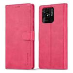 For Xiaomi Redmi 10C LC.IMEEKE Calf Texture Leather Phone Case(Red)