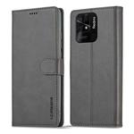 For Xiaomi Redmi 10C LC.IMEEKE Calf Texture Leather Phone Case(Grey)