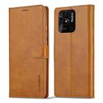 For Xiaomi Redmi 10C LC.IMEEKE Calf Texture Leather Phone Case(Brown)