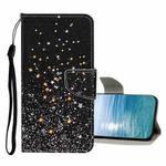 For Samsung Galaxy A73 5G Colored Drawing Pattern Flip Leather Case(Black Pentagram)