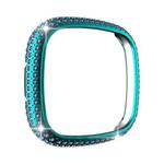 For Fitbit Versa 3 / Sense Diamond PC Half-pack Watch Case(Cyan)