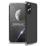 For OPPO Reno7 Z 5G / A96 5G / Reno7 Lite / F21 Pro 5G / OnePlus Nord N20 5G GKK Three Stage Splicing Full Coverage PC Phone Case(Black Silver)