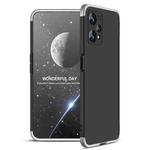 For Realme 9 Pro GKK Three Stage Splicing Full Coverage PC Phone Case(Black Silver)