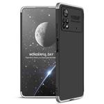 For Xiaomi Poco M4 Pro 5G GKK Three Stage Splicing Full Coverage PC Phone Case(Black Silver)