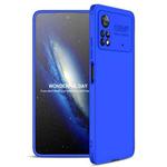 For Xiaomi Poco M4 Pro 5G GKK Three Stage Splicing Full Coverage PC Phone Case(Blue)