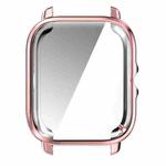 For Amazfit GTS 2 Full Coverage TPU Electroplating Watch Case(Pink)