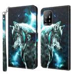 For OPPO A94 5G / A95 5G 3D Painting Pattern Flip Leather Phone Case(Wolf)