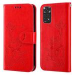 For Xiaomi Redmi Note 11 Pro 4G / 5G Lotus Embossed Flip Leather Phone Case(Red)