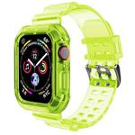 Transparent Watch Band For Apple Watch Series 8&7 41mm / SE 2&6&SE&5&4 40mm / 3&2&1 38mm(Transparent Yellow)