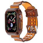 Transparent Watch Band For Apple Watch Series 8&7 41mm / SE 2&6&SE&5&4 40mm / 3&2&1 38mm(Transparent Brown)