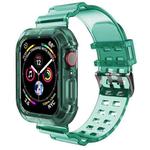 Transparent Watch Band For Apple Watch Ultra 49mm / Series 8&7 45mm / SE 2&6&SE&5&4 44mm / 3&2&1 42mm(Transparent Green)