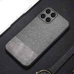 For Honor X8 Shockproof Splicing PU + Cloth Phone Case(Grey)