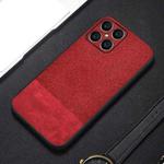 For Honor X8 Shockproof Splicing PU + Cloth Phone Case(Red)