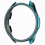 For Samsung Galaxy Watch 3 41mm Single Row Diamond PC Watch Case(Cyan)