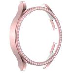 For Samsung Galaxy Watch4 40mm Single Row Diamond Hollowed PC Watch Case(Pink)