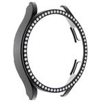 For Samsung Galaxy Watch4 40mm Single Row Diamond Hollowed PC Watch Case(Black)