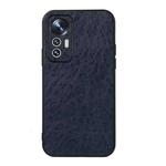 For Xiaomi Mi 12 Lite Accurate Hole Crazy Horse Texture PU Phone Case(Blue)