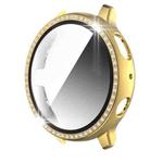 For Samsung Galaxy Watch Active 2 40mm Single Row Diamond Electroplated PC+Tempered Glass Watch Case(Gold)