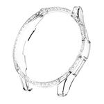 For Samsung Galaxy Watch4 Classic 42mm Single Row Diamond Hollowed PC Watch Case(Transparent)