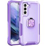 For Samsung Galaxy S21 5G 3 in 1 Ring Holder PC + TPU Phone Case(Purple)
