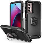 For Motorola Moto G Stylus 4G / 5G 2022 3 in 1 Ring Holder PC + TPU Phone Case(Black)