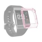 For Fitbit Ionic Full Coverage TPU Watch Case(Transparent Pink)