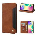 For Xiaomi Redmi 10A Skin Feel Splicing Leather Phone Case(Brown)