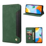 For Xiaomi Redmi 10C Skin Feel Splicing Leather Phone Case(Green)