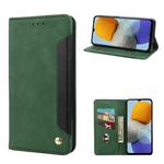 For Samsung Galaxy M23 5G Skin Feel Splicing Leather Phone Case(Green)