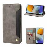 For Samsung Galaxy M23 5G Skin Feel Splicing Leather Phone Case(Grey)