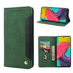 For Samsung Galaxy M53 5G Skin Feel Splicing Leather Phone Case(Green)