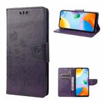 For Xiaomi Redmi 10C Butterfly Flower Pattern Flip Leather Phone Case(Dark Purple)