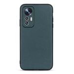 For Xiaomi Mi 12 Lite Fine Hole Sheep Texture Genuine Leather Shockproof Phone Case(Green)