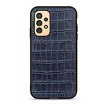 For Samsung Galaxy A13 4G Crocodile Texture Genuine Leather Phone Case(Blue)