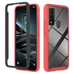 For TCL 20 XE Starry Sky Solid Color Series PC + TPU Phone Case(Red)