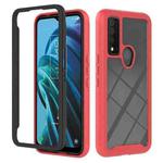 For TCL 30 XE 5G Starry Sky Solid Color Series PC + TPU Phone Case(Red)