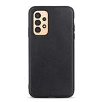 For Samsung Galaxy A13 4G Sheep Texture Genuine Leather Shockproof Phone Case(Black)
