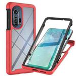 For Motorola Edge+ 2022 Starry Sky Solid Color Series PC + TPU Phone Case with PET Film(Red)